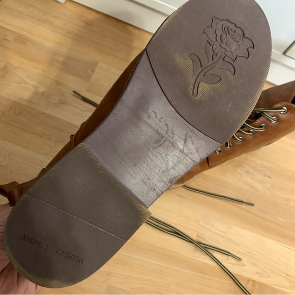 AHONGM FASHION autumn leather boots - Picture 3 of 4